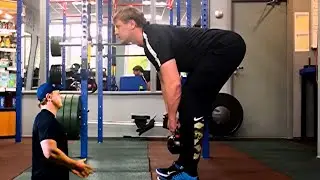 Румынская тяга с гирей