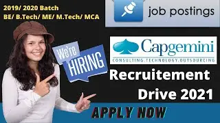 Capgemini job placement drive 2021
