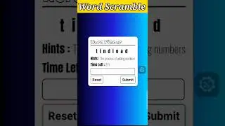 WORD SCRAMBLE GAME USING  JAVASCRIPT 