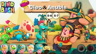 DINO BASH 2! New Dino - Para the Healer! Dino VS Caveman. Anubis Cavewoman, Cleo and others