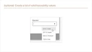 GS Premier: Set Up Traceability