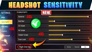 Headshot Sensitivity ✅ || 4GB- 6GB- 8 GB Mobile one tap sensitivity 🔥 || OB45 Headshot setting