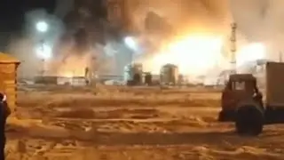 Powerful explosion in Irkutsk region of Russia Federation,occurred in oil refinery. #russia #ukraine