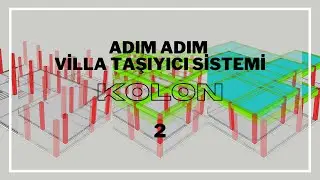 Sketch Up Kolon Çizimi / Adım Adım Villa Taşıyıcı Sistemi - 2 #sketchup