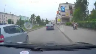 на площади обгон