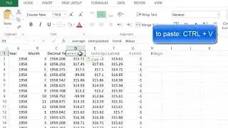 EXCEL import text data