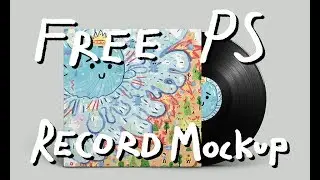 Record album mockup photoshop psd (FREE) - how to make your own record album
