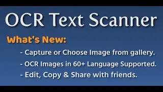 [ocr] text scanner app - image to text || Optical text reader app 2019