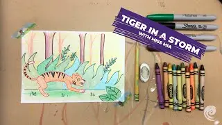 Tiger in a Storm - Crayon Drawing Tutorial