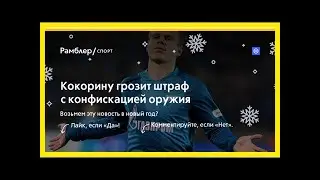 Кокорину грозит штраф с конфискацией оружия