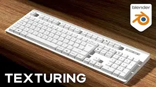 Keyboard in blender, Part 3: Texturing