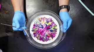 Splatter Technique - Floetrol Dye Tutorial - #fluidart #discgolf