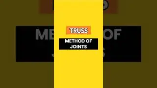 Truss method of joints explained with steps #shorts #trusses #truss #methodofjoints