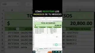 Cómo registrar los ingresos de tu negocio #aprendeexcel