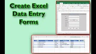 How to Create a data entry form in excel with VBA - quick and easy!