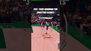 GRINDING FOR SHOOTING BADGES IN NBA 2K23 BE LIKE..😂 #2kcommunity #nba2k23 #nba2k #shorts #trending