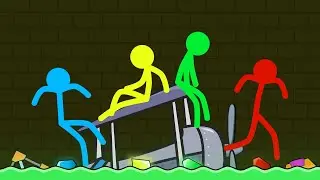 Red and Blue , Stickman Animation - (Escape Part 68)