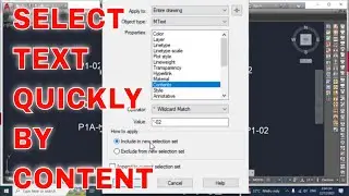 Select Text Quickly by content in AutoCAD