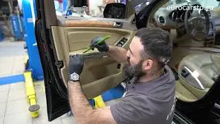 How to remove the door trim and mirror on a Mercedes GL W164. Repairing the turn signal.