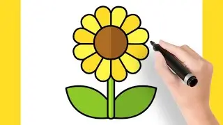 COMO DESENHAR UMA FLOR DE GIRASSOL