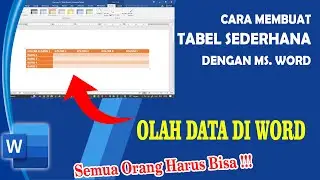 Cara membuat tabel sederhana di Ms. Word, pelajar pasti langsung bisa