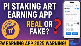 Pi Staking Art Earning App 2025 | Real or Fake? | New Pi Staking App Warning 🔥 Earn with Pi Coin