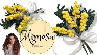 Mimosa uncinetto | Mimosa Festa della donna | rametto di mimosa uncinetto crochet how to crochet