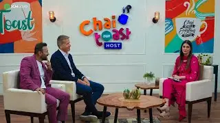CEO Dr. Muddassir and Co-Founder Marc at Dawn News TV | Chai Toast aur Host. | Amna Malik (Host).
