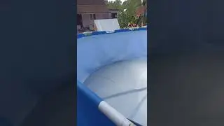 подготовка бассейна к зиме.  убираю бассейн на зиму #бассейн