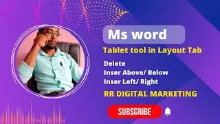 How to Use MS Word Table tool in Layout Tab | All option Explain Of Table tool | Hindi