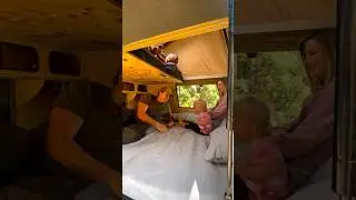 How the DIY camper sleeps 4 