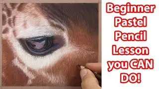Wildlife Art - FREE Beginners Pastel Pencil Lesson How to draw a Giraffe - Part 1 - Jason Morgan Art