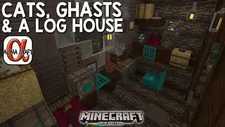 All the cats & Tunnel trouble & a Log Market House - Alphacraft Season 2 Minecraft java edition