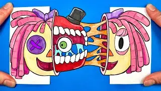 How To Draw Cute Ragatha VS Creepy Caine from The Amazing Digital Circus | Drawing Tutorial for Fans
