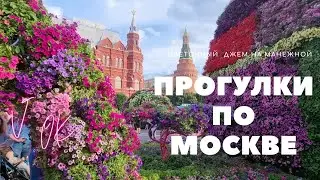 Прогулка по Москве || Цветочный джем на Манежной || Никольская улица