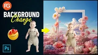 How to edit baby photos in Photoshop tutorial || Background Change || Patel Graphics
