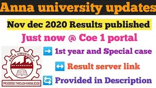 Anna university nov dec 2020 Results published @Htsuniquecorner