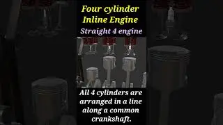4 cylinder inline engine #animation #engine
