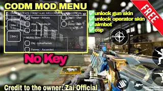 codm mod menu season 8/wall/aim/esp/injector gun skin/operator skin/no crash/no key/VN