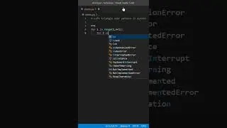Left Triangle Star Pattern in Python 😍😍 | Programming | Coding 
