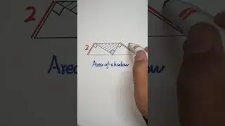 Geometry problems: Solving Area of shadow 