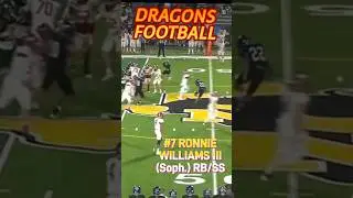 DRAGONS FOOTBALL RONNIE WILLIAMS III is IN the GAME with DOC #inthegamewithdoc #boydawgs