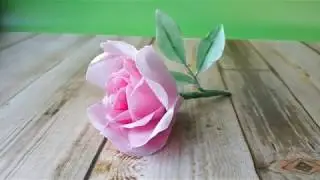Вафельная роза. Цветок из вафельной бумаги МК