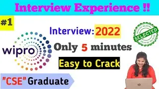 Wipro Interview Experience 2022 | All Interview Questions | Selected 