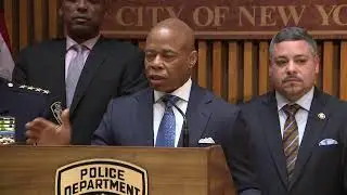 Mayor Eric Adams Makes Public Safety-Related Announcement with NYPD Commissioner Caban