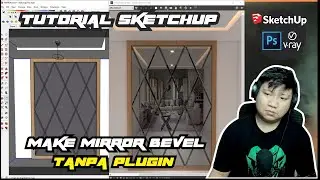 SKETCHUP MIRROR BEVEL TANPA PLUGIN  #sketchupmirrorbevelwithoutplugin #sketchupmirrorbevel