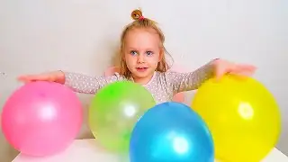 Olivia Learn Colors and Plays with Balloons