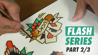 Spitshading a Tattoo Flash in real time - Part 2/3