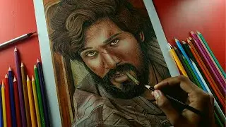 Allu Arjun | Pushpa Drawing |Timelapse🔥