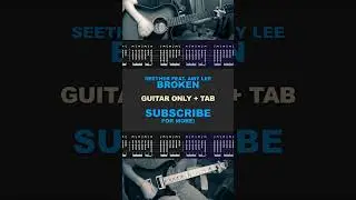 Seether feat. Amy Lee - Broken | guitar lesson with tabs on screen #shorts